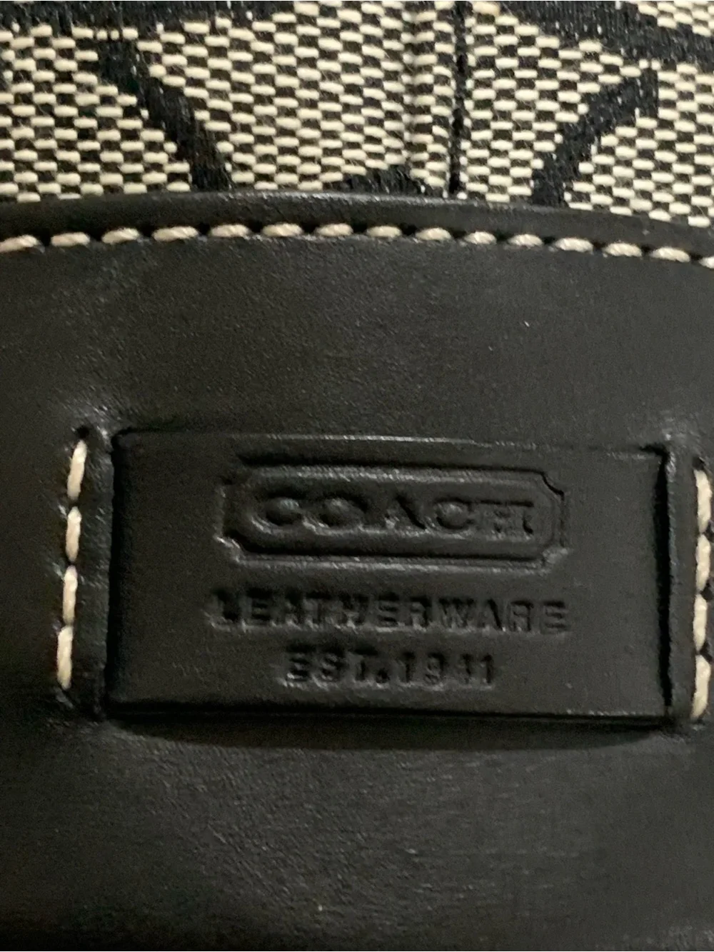 Coach Canvas Tote in Black Hampton Bag